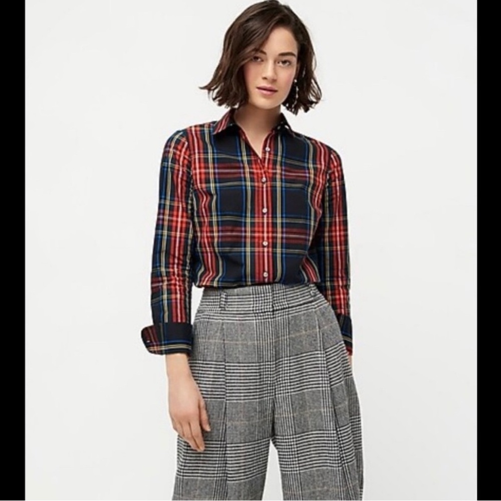 J. Crew Tartan Plaid Shirt sz 10